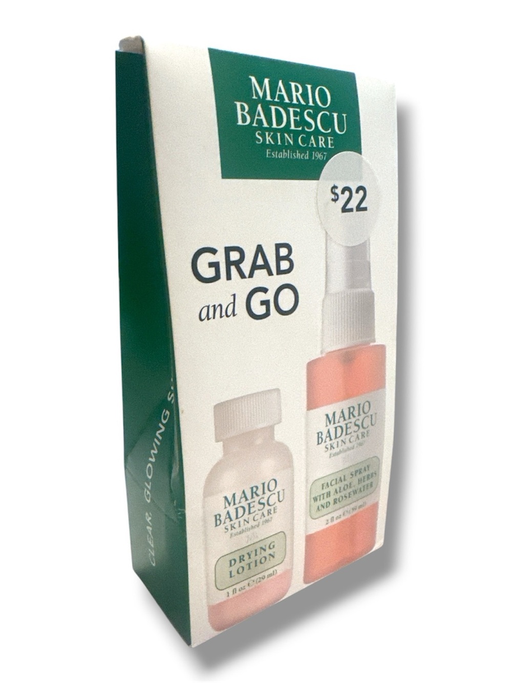 Mario Badescu Grab and Go Skincare Set Facial Spray and Drying Lotion